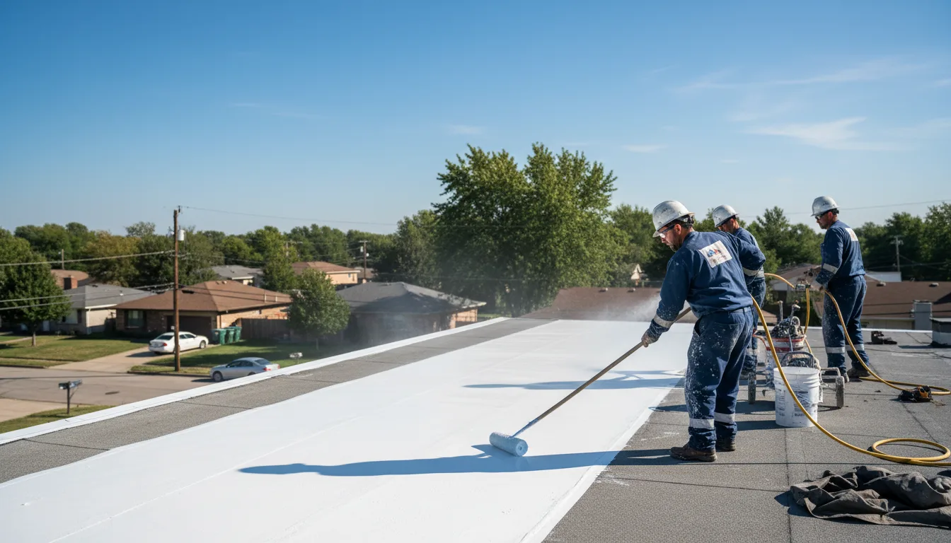 Commercial roof coating in Hudson, KS near me